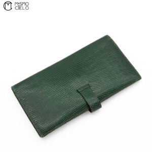Green and Gold Lizard Bearn Long Wallet