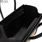 CELINE Cream and Python skin Mini Luggage Handbag