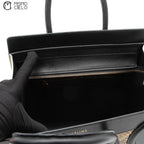 CELINE Cream and Python skin Mini Luggage Handbag