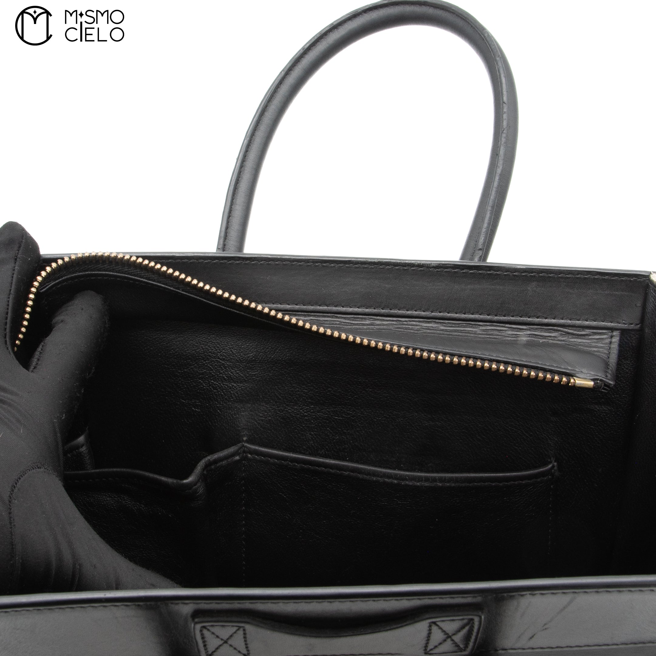 CELINE Cream and Python skin Mini Luggage Handbag