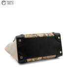 CELINE Cream and Python skin Mini Luggage Handbag