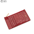 Red Crocodile Skin Card Holder