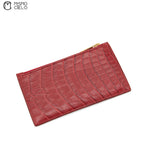 Red Crocodile Skin Card Holder