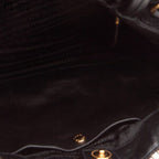 Nylon Python Print Leather Trim Tote bag