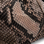 Nylon Python Print Leather Trim Tote bag