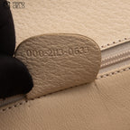 GUCCI Cream Vintage Bamboo Handbag
