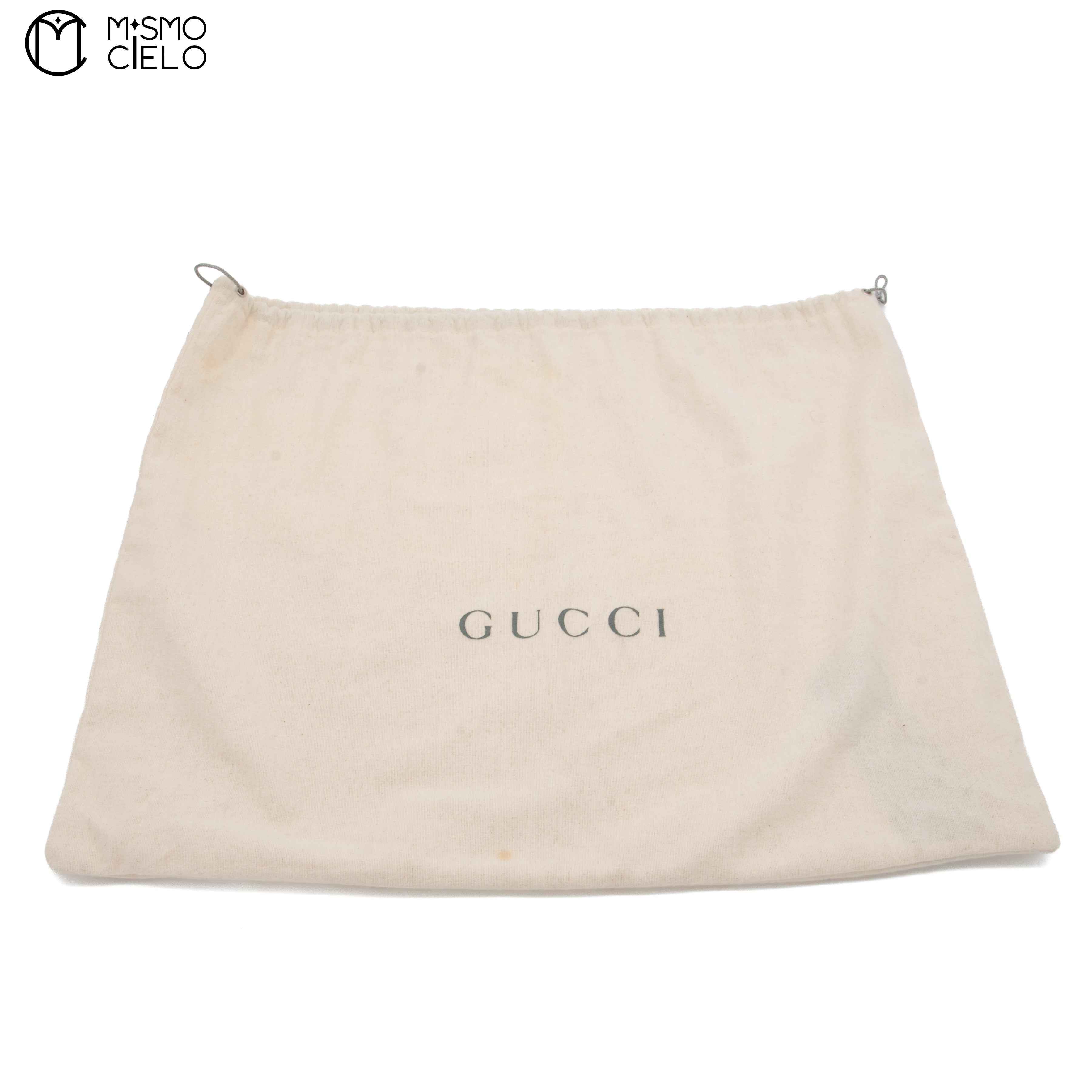 GUCCI Cream Vintage Bamboo Handbag