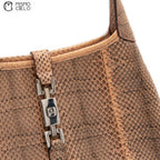 Brown Jackie Python One Shoulder Bag