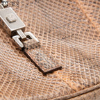 Brown Jackie Python One Shoulder Bag