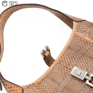 Brown Jackie Python One Shoulder Bag