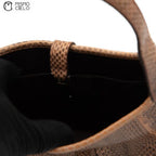 Brown Jackie Python One Shoulder Bag