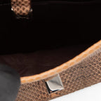 Brown Jackie Python One Shoulder Bag