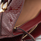 GUCCI Burgundy Python Ally Marmont Handbag