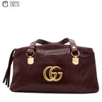 GUCCI Burgundy Python Ally Marmont Handbag