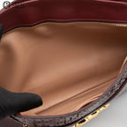 GUCCI Burgundy Python Ally Marmont Handbag