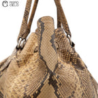 Brown Python Tote Bag
