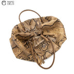 Brown Python Tote Bag