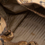 Brown Python Tote Bag