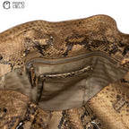 Brown Python Tote Bag