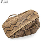 Brown Python Tote Bag