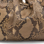 Brown Python Tote Bag