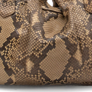 Brown Python Tote Bag