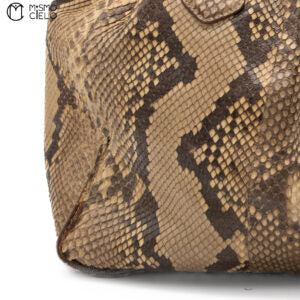 Brown Python Tote Bag