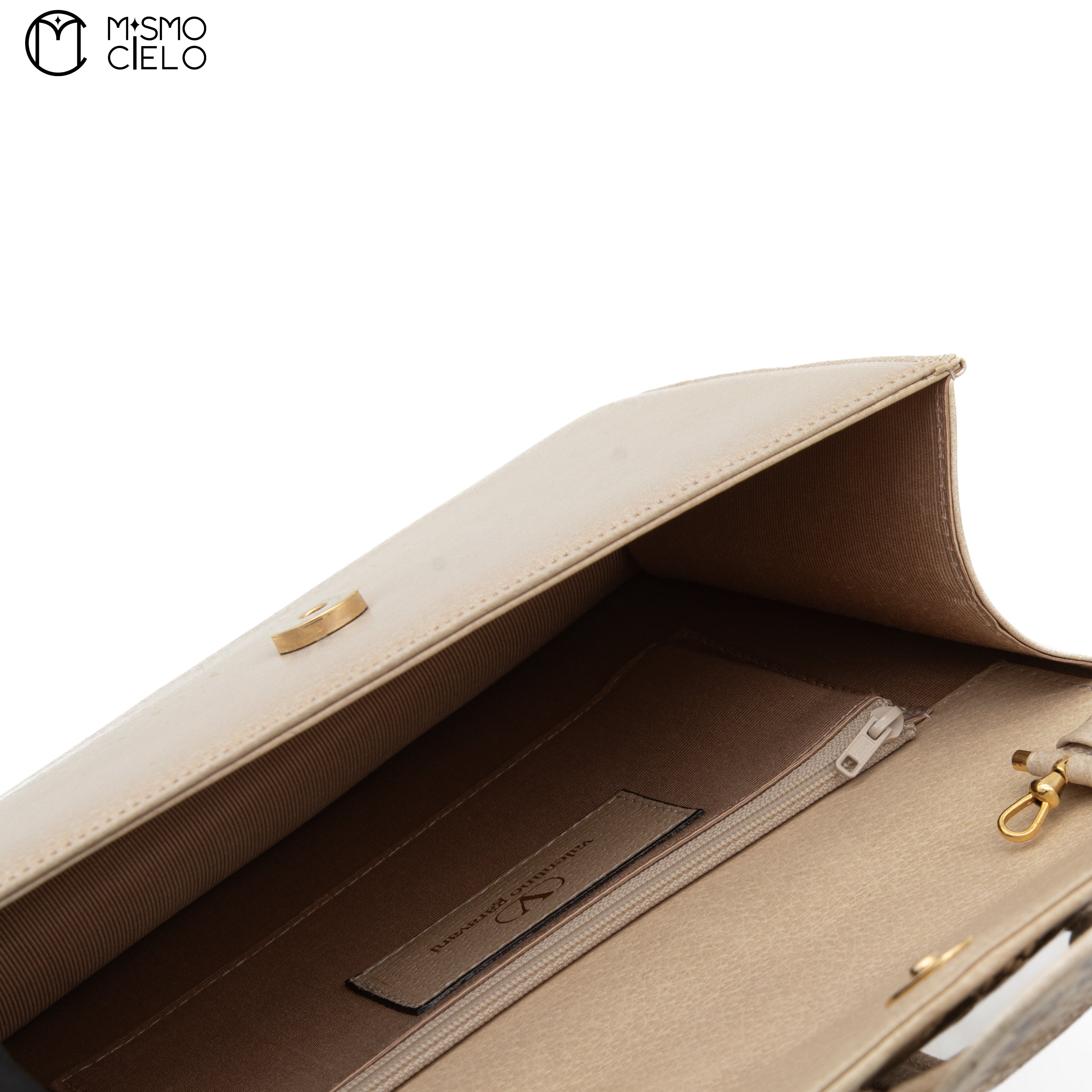VALENTINO Cream Python Hand Bag
