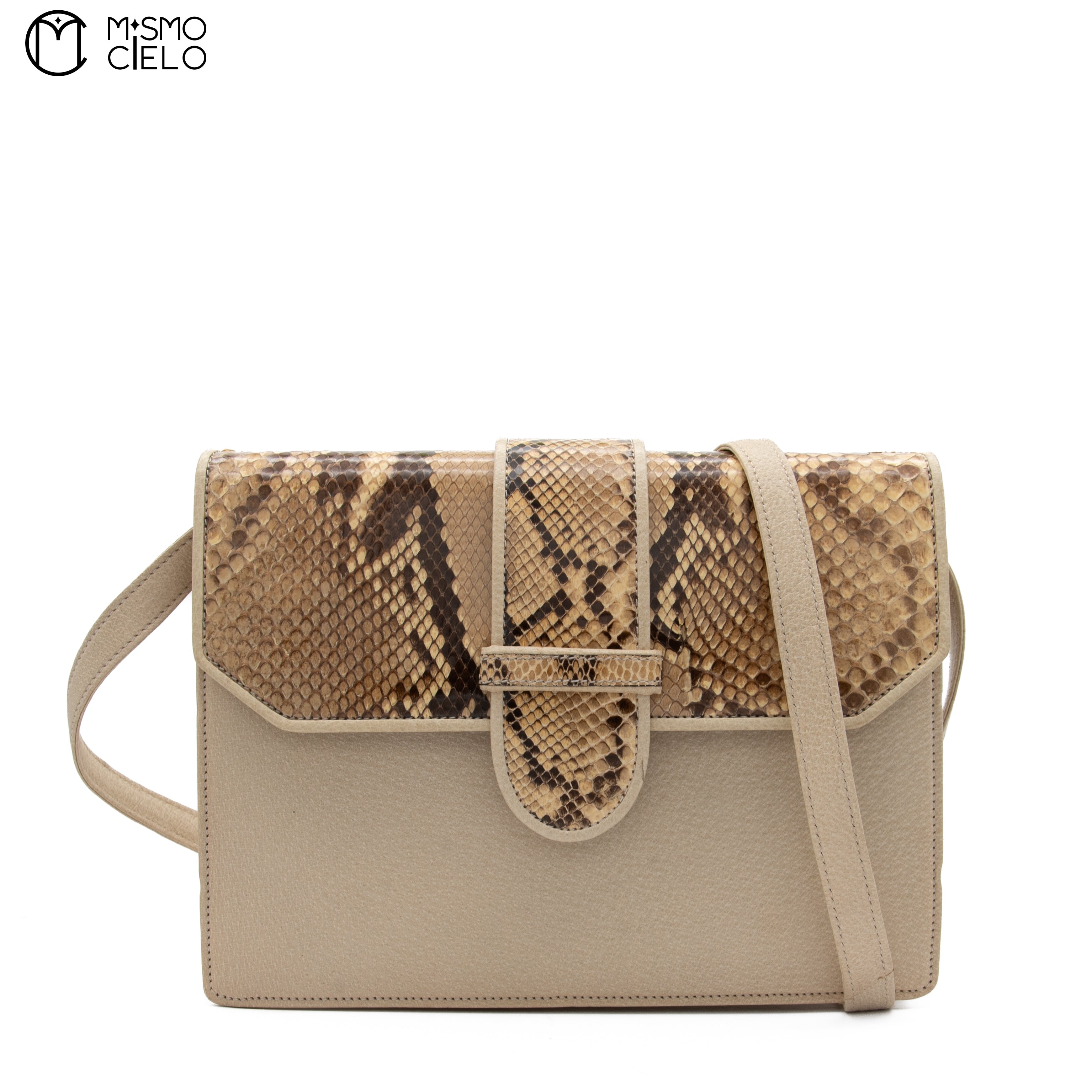 VALENTINO Cream Python Hand Bag