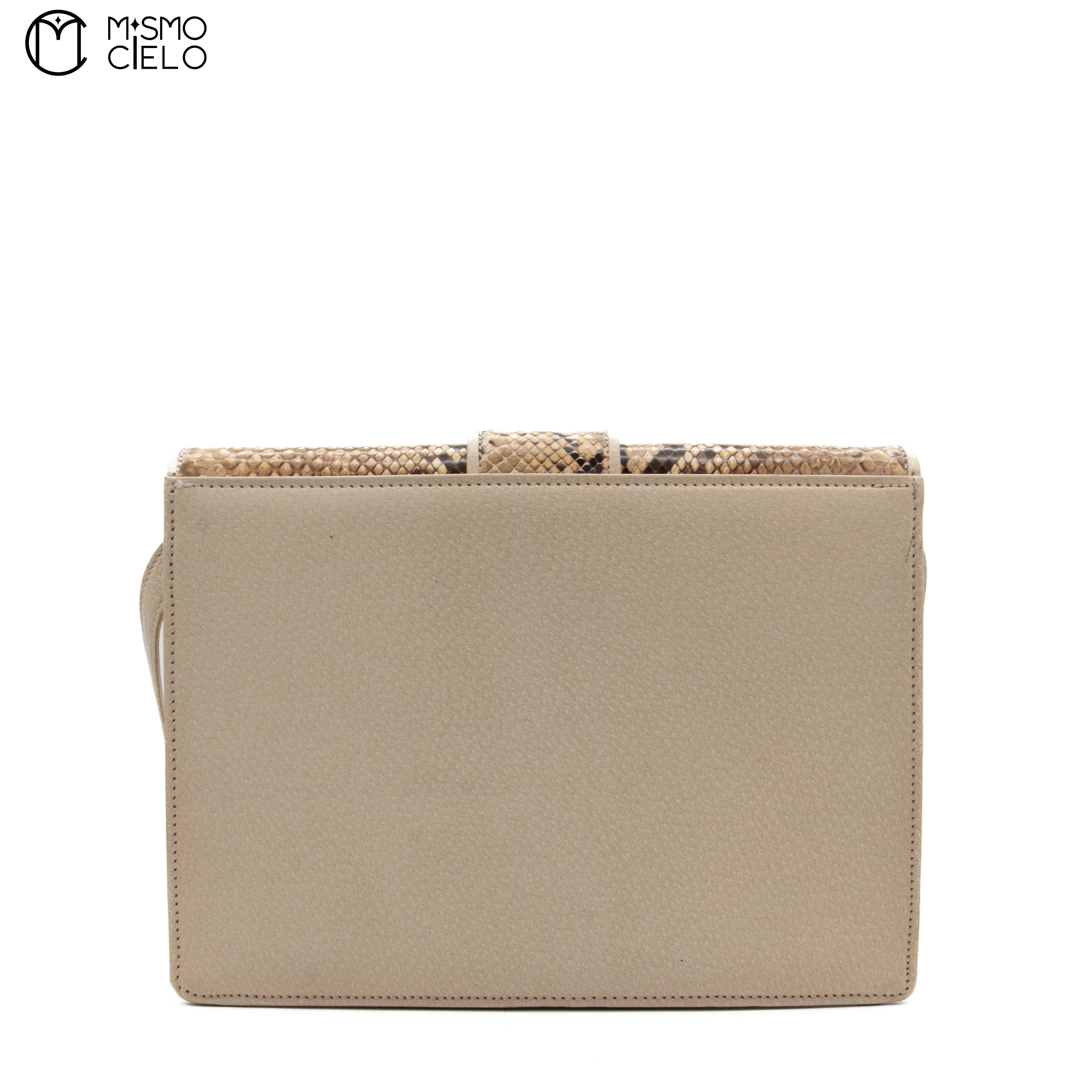 VALENTINO Cream Python Hand Bag
