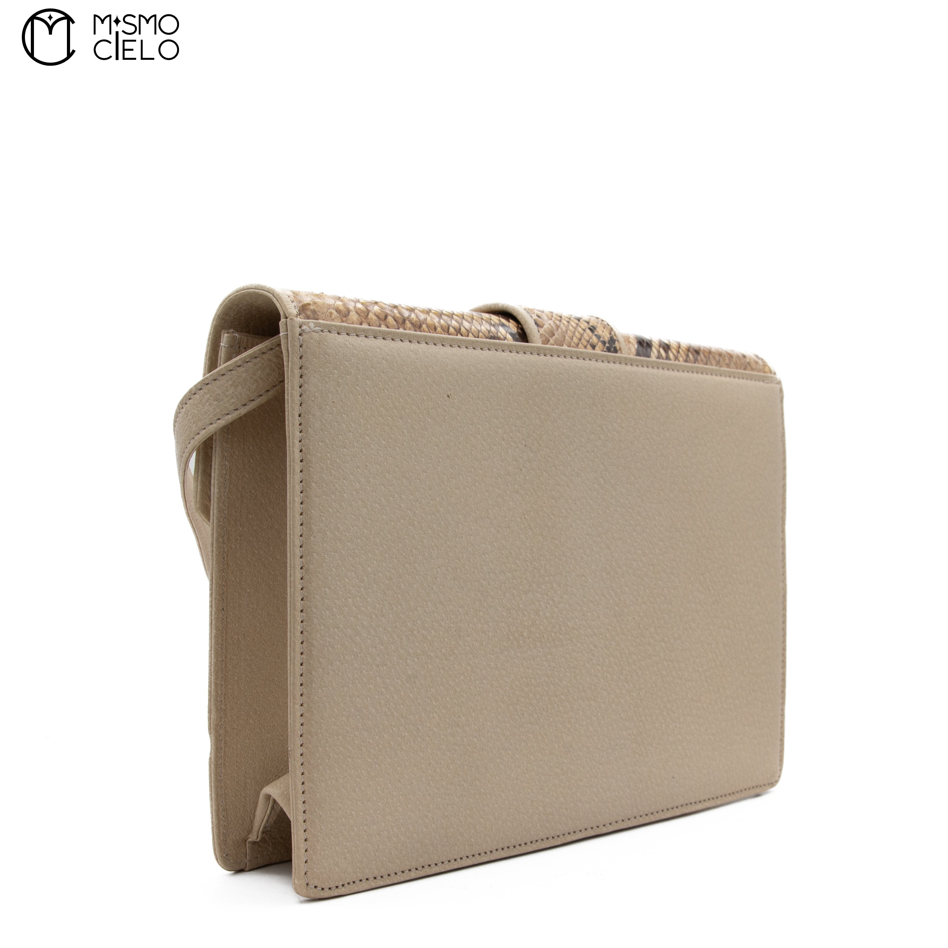 VALENTINO Cream Python Hand Bag