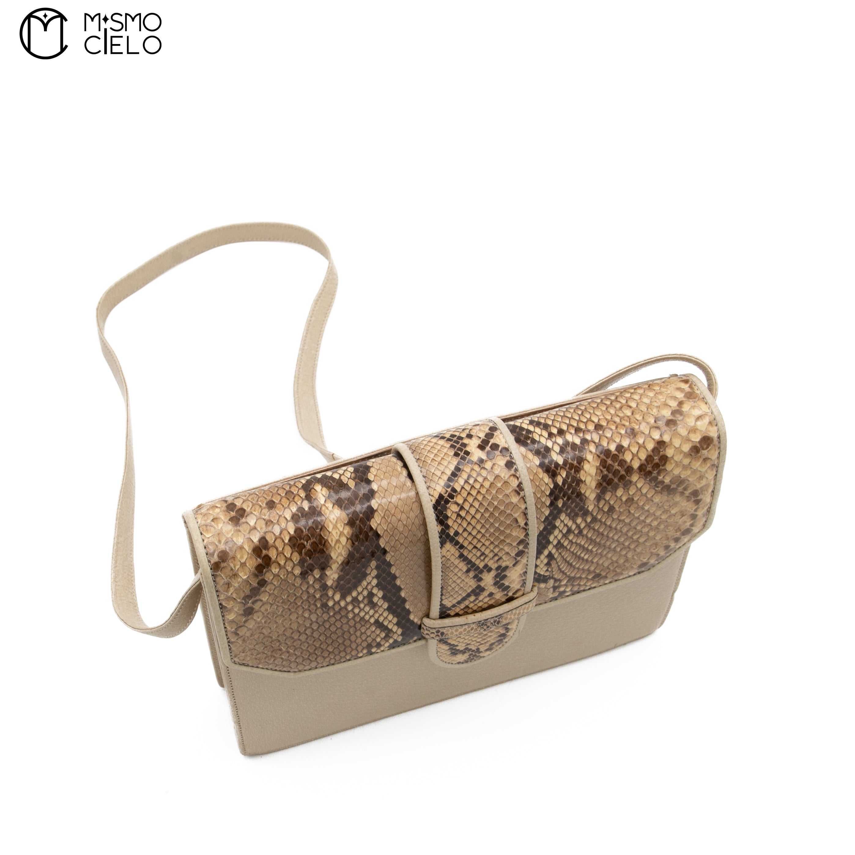 VALENTINO Cream Python Hand Bag