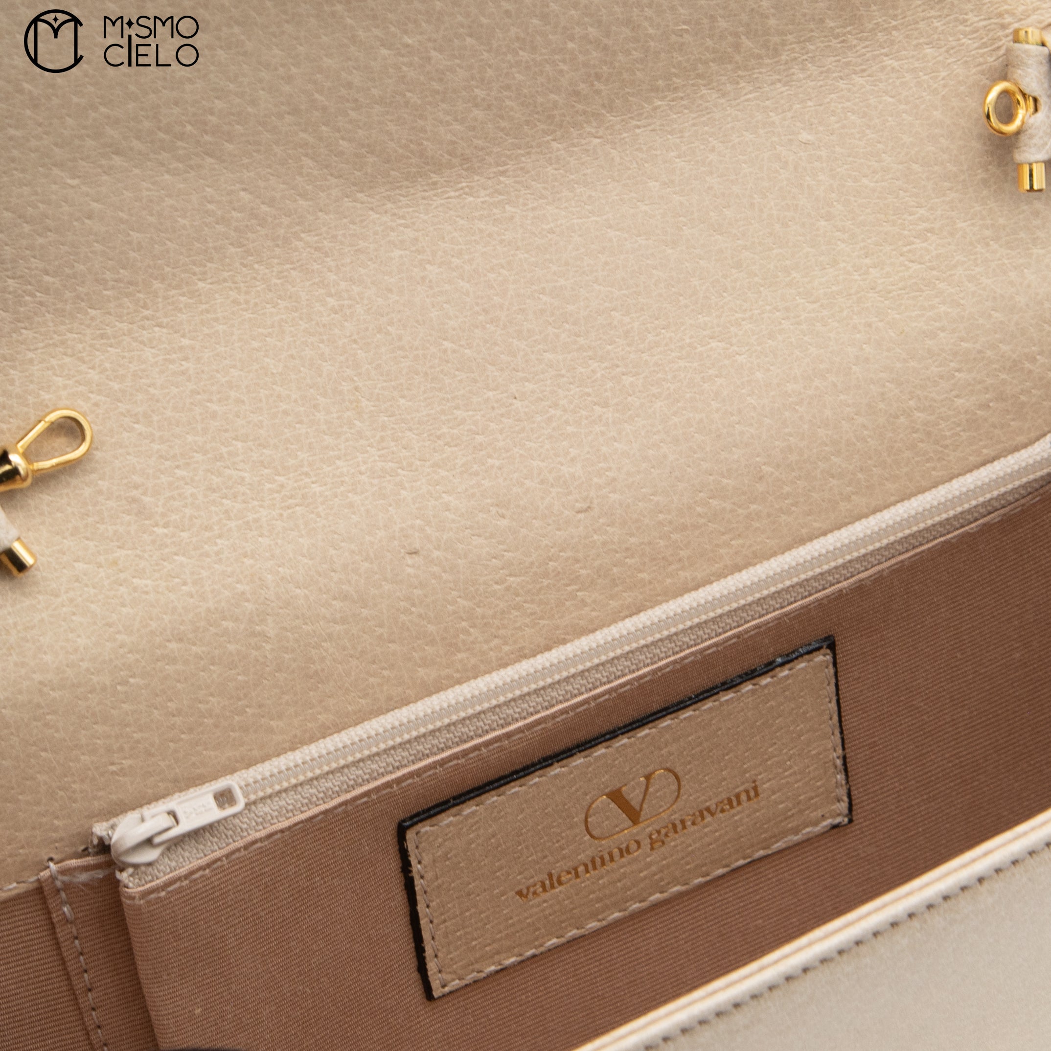 VALENTINO Cream Python Hand Bag