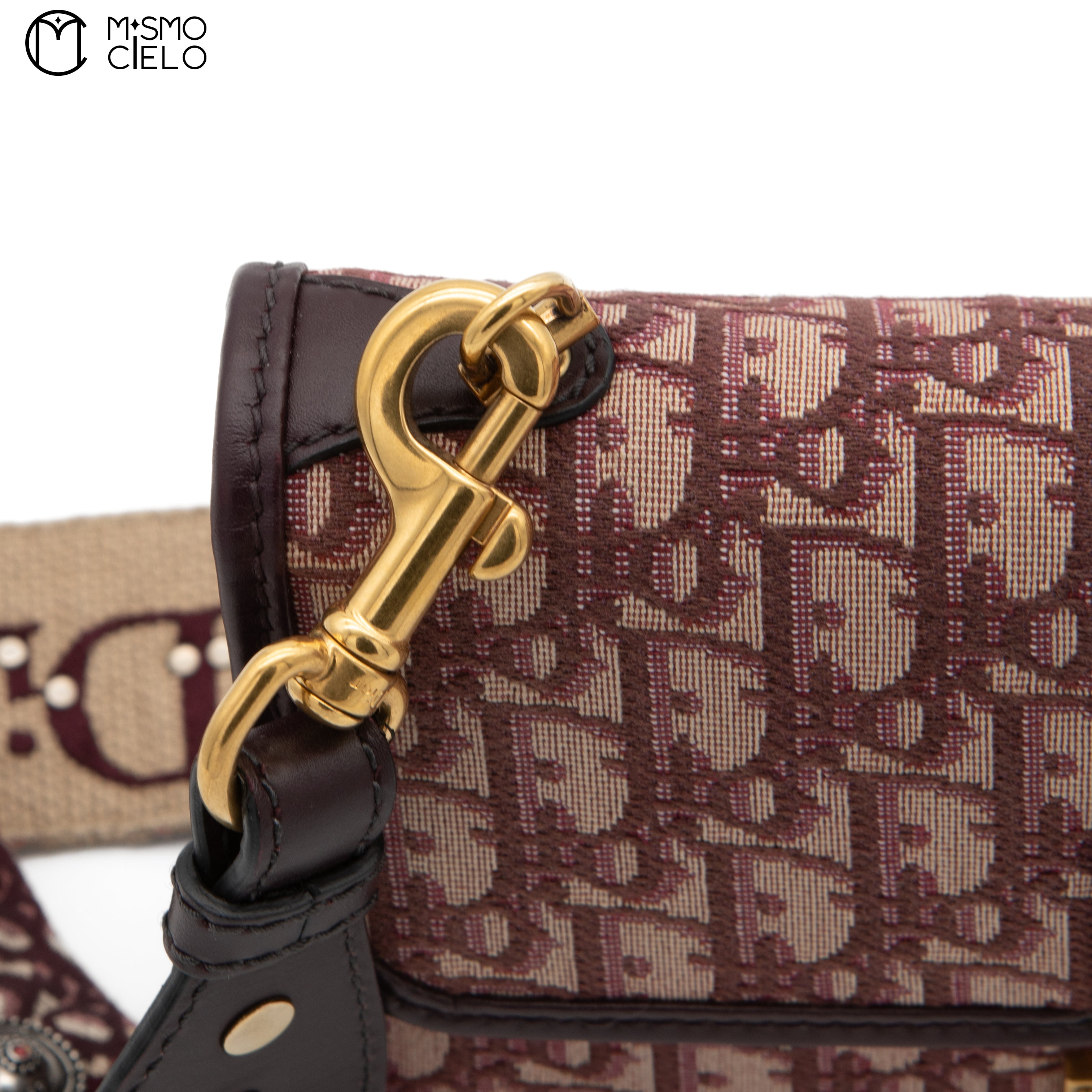 Burgundy Dior Addict Oblique Shoulder Bag