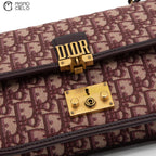 Burgundy Dior Addict Oblique Shoulder Bag