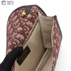 Burgundy Dior Addict Oblique Shoulder Bag