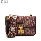 Burgundy Dior Addict Oblique Shoulder Bag