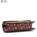 Burgundy Dior Addict Oblique Shoulder Bag