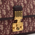 Burgundy Dior Addict Oblique Shoulder Bag