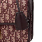 Burgundy Dior Addict Oblique Shoulder Bag