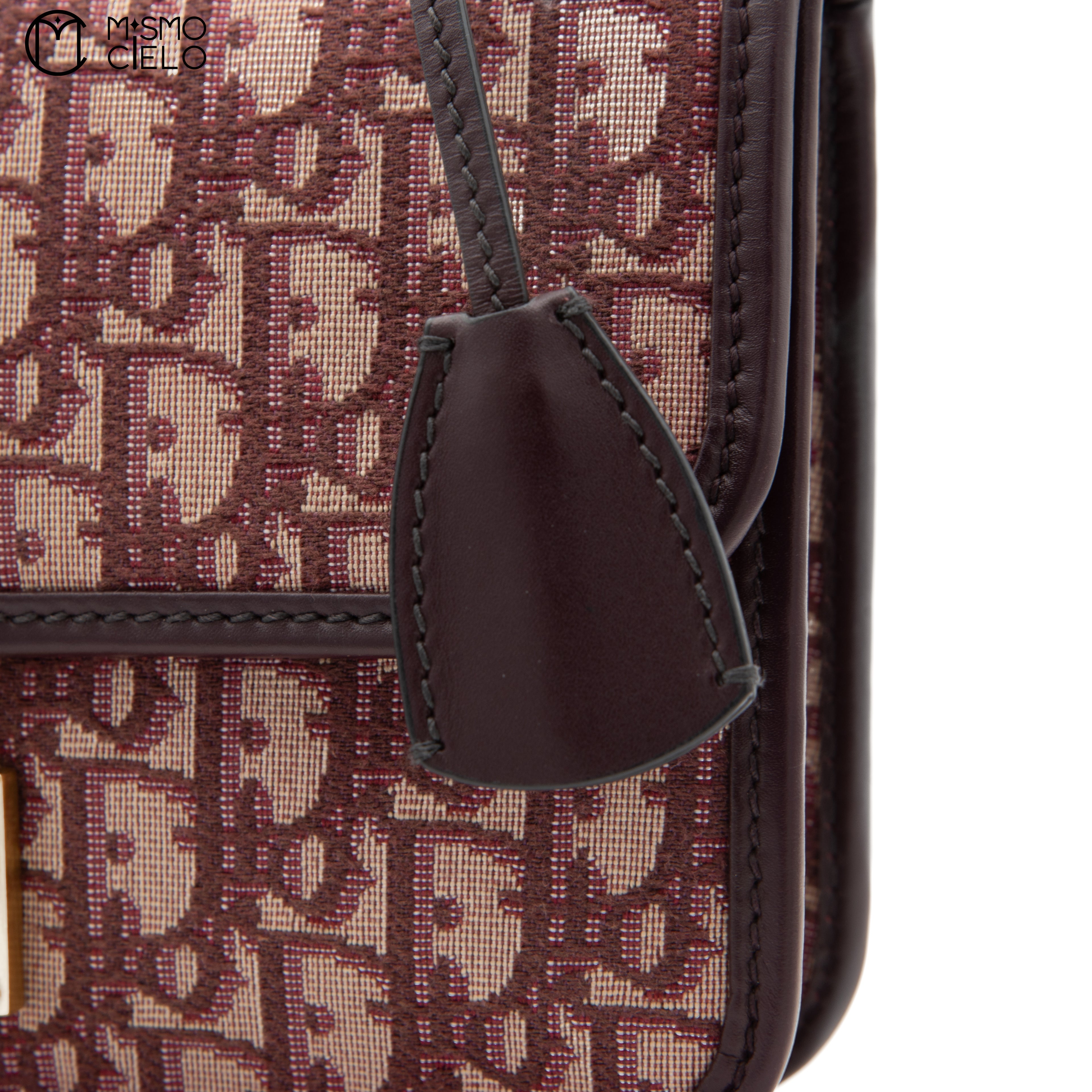 Burgundy Dior Addict Oblique Shoulder Bag