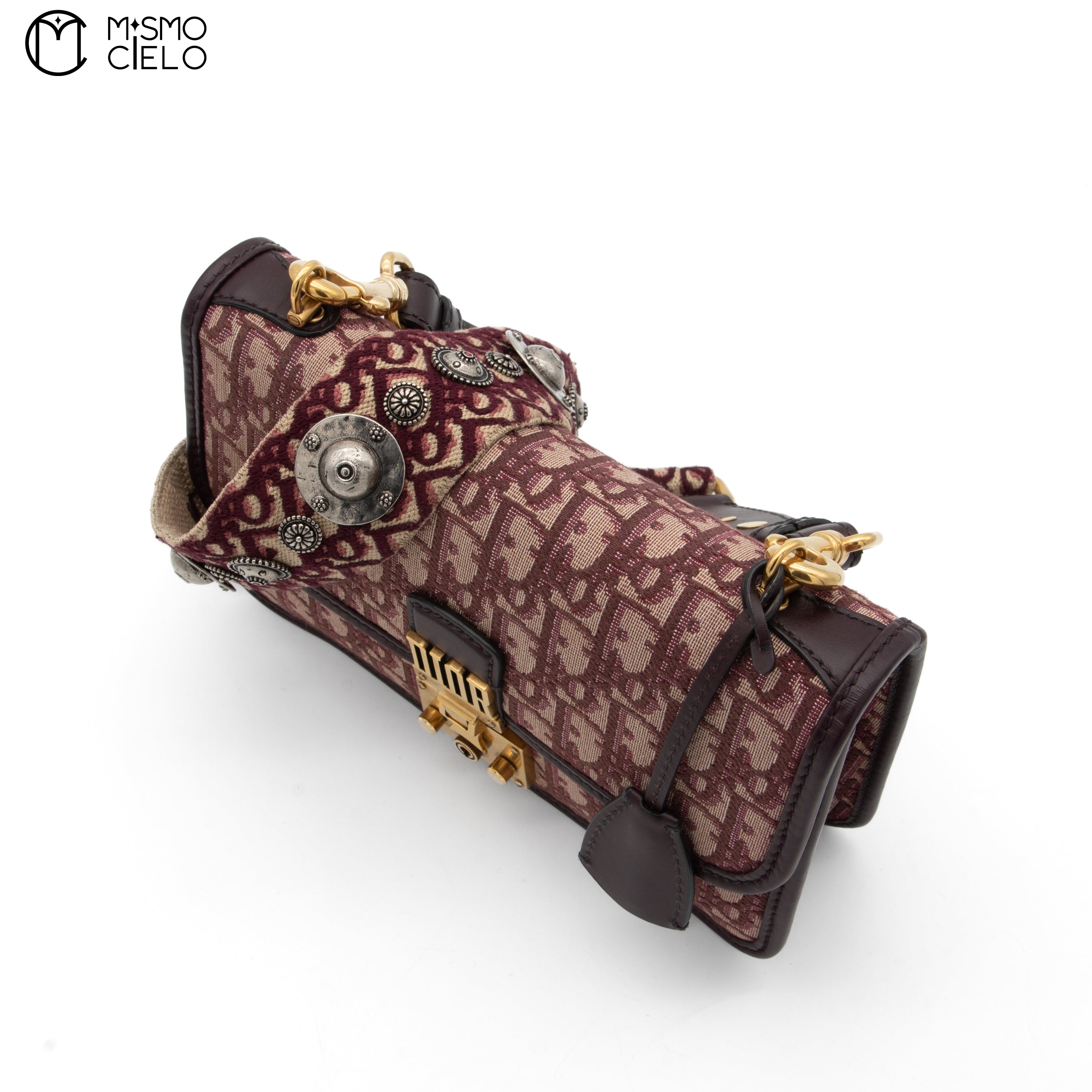 Burgundy Dior Addict Oblique Shoulder Bag