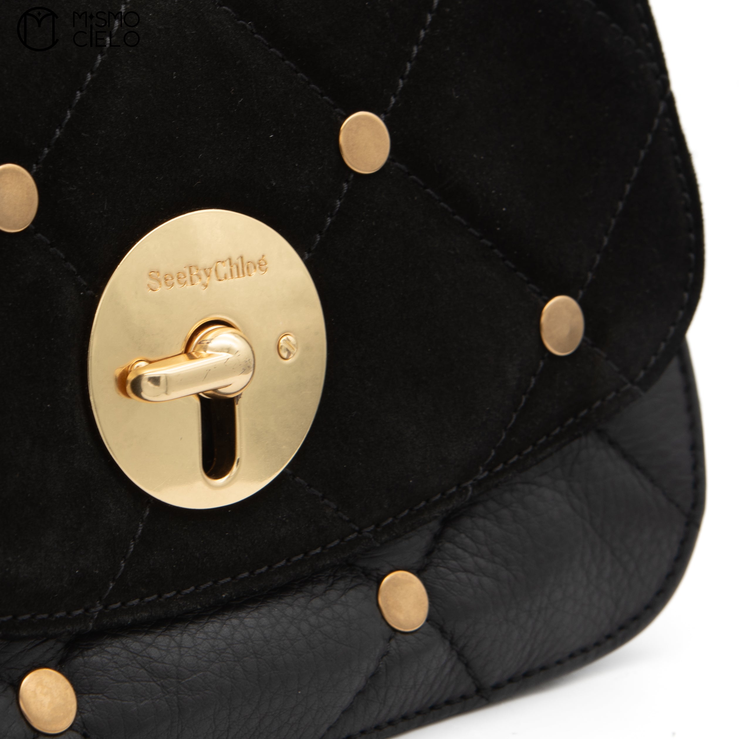 Black Suede See by Chloe Shoulder Bag