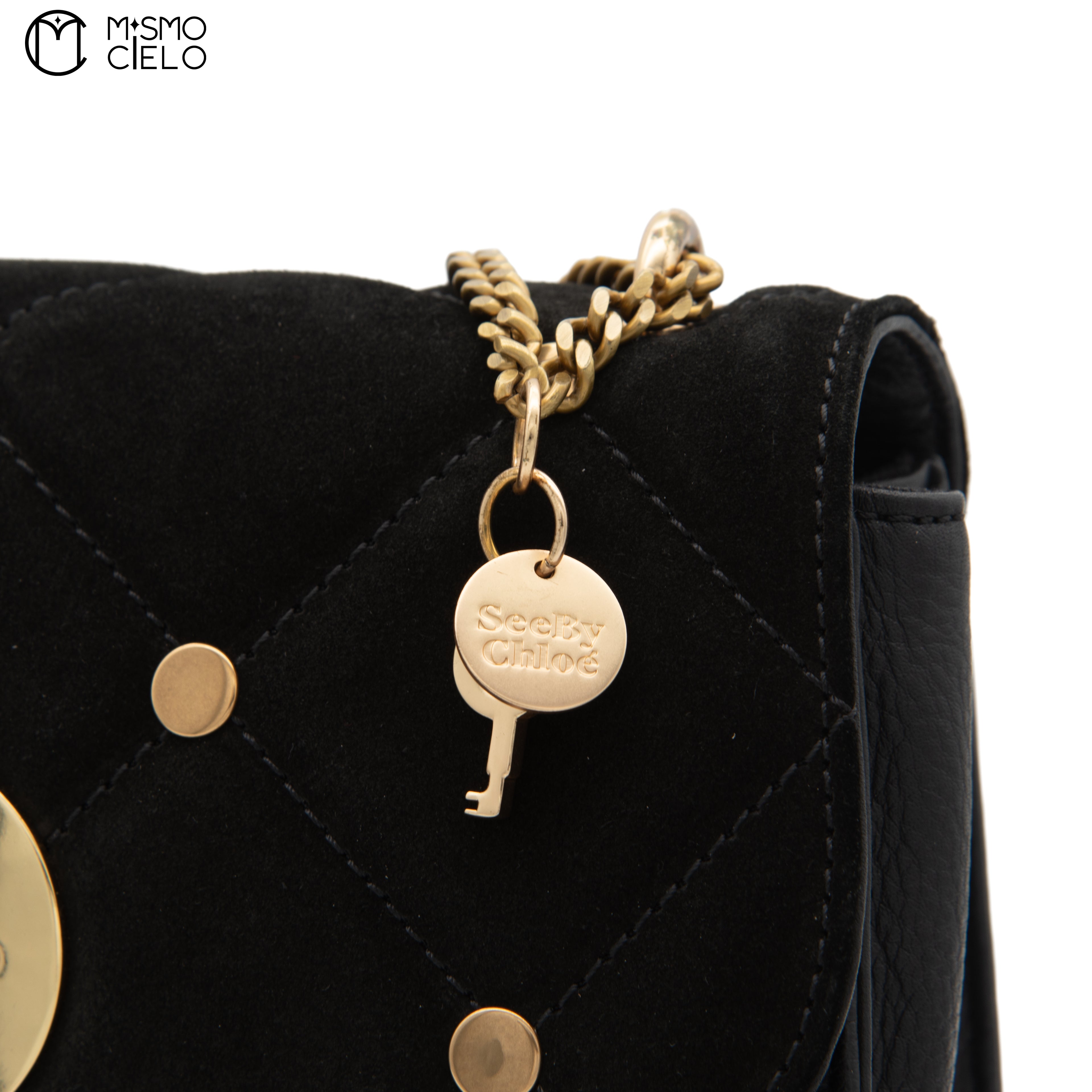 Black Suede See by Chloe Shoulder Bag
