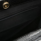 Black Crocodile Tote Bag