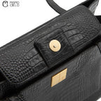 Black Crocodile Tote Bag