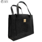 Black Crocodile Tote Bag