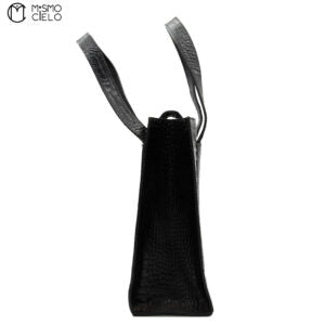 Black Crocodile Tote Bag