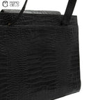 Black Crocodile Tote Bag