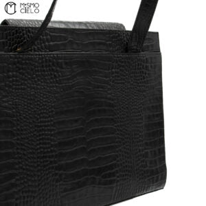 Black Crocodile Tote Bag